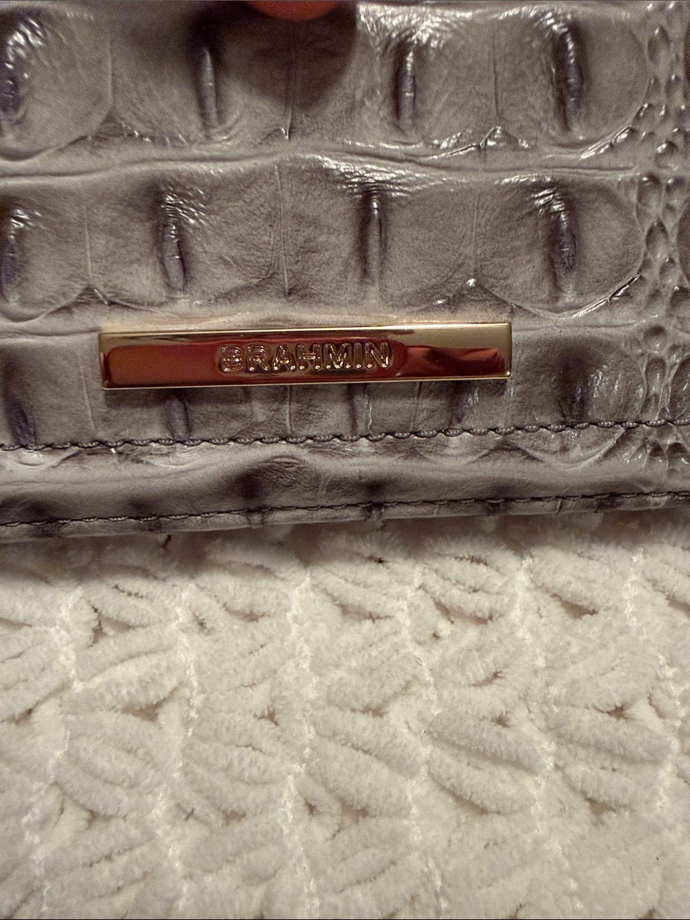 NWOT Brahmin Ady in Dove Alden Road leather - Picture 2 of 8